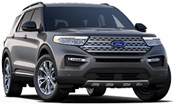 Black Ford Explorer Limited, sleek and spacious family SUV.